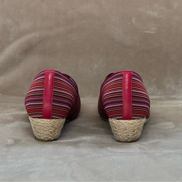 SAS Becky Slip On Wedge Multi Colored Stripe Size 8W - Picture 4 of 10